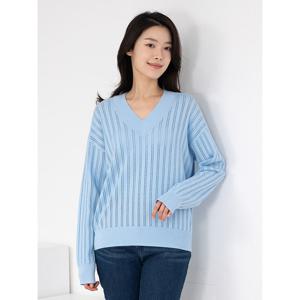 [모슬린]엄마옷 브이넥 가오리 니트 티셔츠 613FGH530 마담/중년