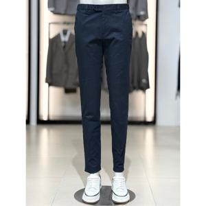 [바쏘옴므]네이비 슬림핏 히든 밴딩 면 스판 팬츠 WSZ2PS24A NY_