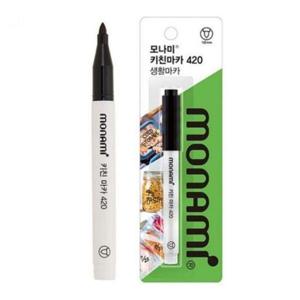 [문구/오피스] 모나미 유성펜 키친마카 420 검정 1.0mm 타 12개입