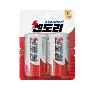 쎈도리 알카라인 건전지 D형 LR20 카드형 1.5V 2알