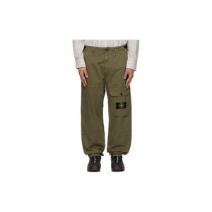 26 SS 스톤아일랜드 남성 카키 3100010 오가닉 코튼 스트레치 트윌 슬랙스 261828M191009