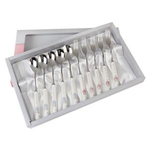 [골든벨]아이스크림 도자기 티스푼/티포크 (청/홍) 10P 세트