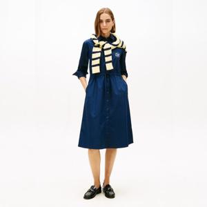 [타미힐피거(여성)]포플린 플레어 셔츠 드레스 T22G0TDR001WT2