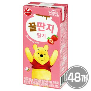 서울우유 꿀딴지 딸기 180ml 48개