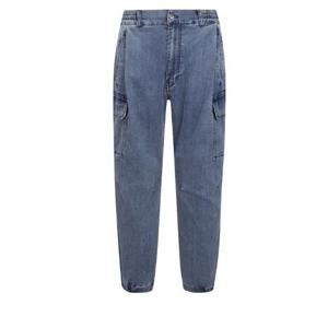 [버커루]남성 카고 루즈 배기핏 데님 조거 팬츠 B242DP249P