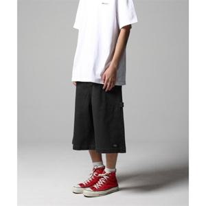 디키즈 DICKIES 가먼트 다이드 오버랭스 트윌 쇼츠 Black DIKU251LRSR003BK 383399