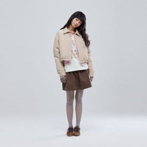 [듀엘]레터링 프린트 패딩 크롭 점퍼 D254MSJ130