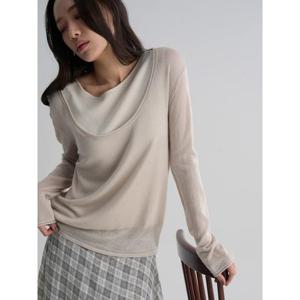 (356251WC5A) [에잇세컨즈] 딥넥 풀오버  베이지