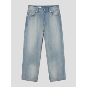 (456321CC9Q) [에잇세컨즈] 브러쉬드 와이드 핏 데님 팬츠  스카이 블루