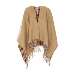 버버리 체크 울 리버시블 케이프 8071673 A7026 Beige