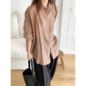 [헤레이스]라떼 시스루셔츠_YMSH26SS151