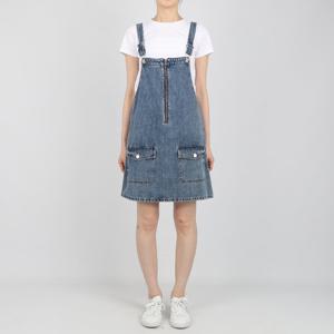 [게스]게스 여성 블리치드 오버롤 원피스 미디엄블루 YP2D6785