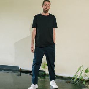 닥터퍼니스트 면 스트레치 사이드 퍼커링 팬츠 네이비 FJBMBP61A