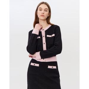 질스튜어트뉴욕   26SS  포켓 코튼혼방 가디건 JSSW6B170BK