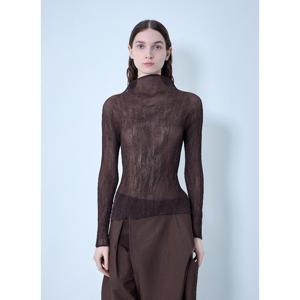 이세이미야케 쉬폰 트위스트 하이넥 탑 IM66FJ410 45