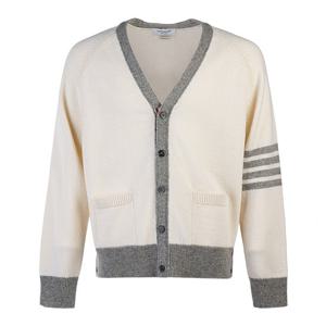 [톰브라운] 남성 4바 스트라이프 울 가디건 MKC485A Y1026 100 (스크래치)