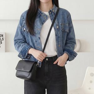 [올리비에스클로젯] 차이나넥 크롭 데님 자켓_O2603JK006A