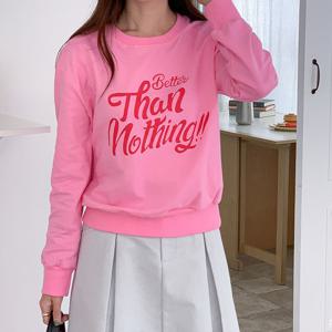 [올리비에스클로젯] 라운드 낫씽 레터링 맨투맨_O2603TS046A