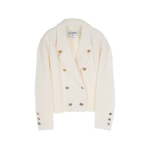 [엘러브] 샤넬 21S 트위드 자켓 38 화이트 6ET0508