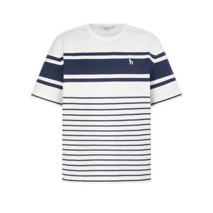 헤지스 골프 여성 25SS 스테디셀러 화이트 스트라이프 면 반팔티셔츠 WWTS5B922OW