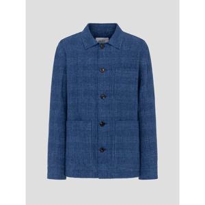 [갤럭시 라이프스타일] 체크 린넨 초어 재킷  블루 (GC6339L03P)