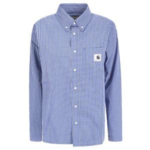 칼하트 WIP 셔츠 I036234 3JLXX Groff Check Blue