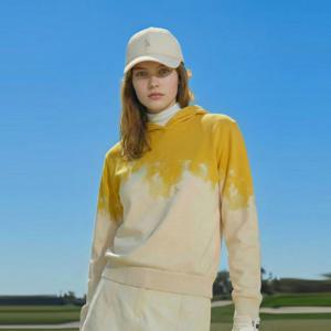 헤지스골프   ROYAL NAVY  여성 웨이브 자카드 후드 스웨터(HWSW6A214OW)