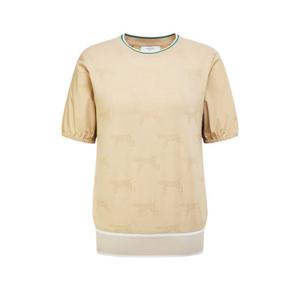 헤지스골프  여성 강아지 패턴 캡슐 반팔 하이브리드 스웨터(HWSW6B252I4)