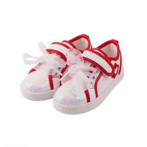 [프렌치캣(백)]WH 레드 배색 운동화(Q52DG3031)