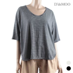 [디데무]KW1805922 언발 스트라이프 티셔츠
