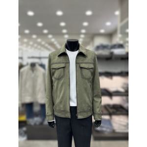 [바쏘옴므]비건 스웨이드 스판 카라 블루종 점퍼 WSA5UA12AKH_DJ