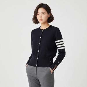 톰브라운 사선완장 클래식 캐시미어 크루넥 여성 가디건 FKC002A 00011 415