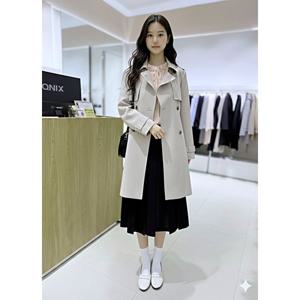 [숲]벨티드 기본 하프 트렌치코트  SC3BB906