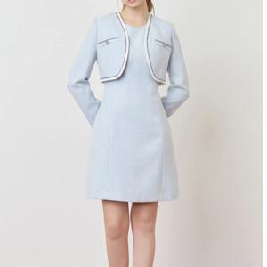 [케네스레이디]오픈 자켓 콤비 배색 미니 원피스 EW0PPB0400_BP