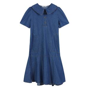 [에꼴드파리][에꼴드파리/드라로얄] 데님 반팔 롱원피스_RB34WOC