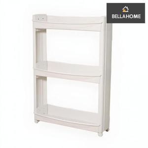 [생활] 벨라홈 이동식 트롤리 수납장 틈새선반 3단