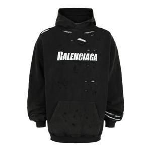 발렌시아가 후드 티셔츠 659403 TKVB6 1070 00008 XXS Black