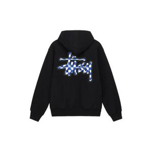 스투시 체커 스탁 후드 블랙 1924987