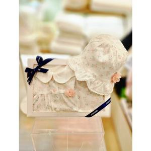 [압소바 의류] 꽃토끼 뱀부 아기내의 로라모자세트 26년봄신상 (A1A10309E)