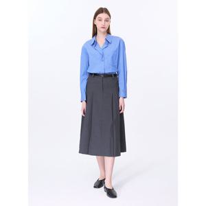 [쉬즈미스]스트라이프 오픈 카라 포켓 셔츠SWWSTP12100