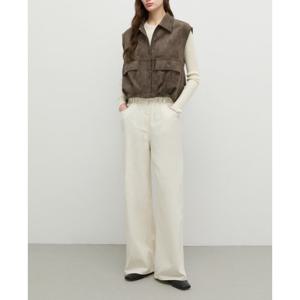 [쉬즈미스]스웨이드 카라 집업 베스트 SWWVTP32010