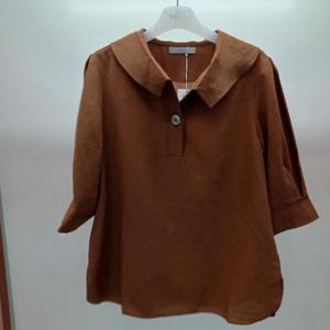 Latium HC06 구김없고 편한 앞반오픈 옆트임 7부 카라 셔츠블라우스 T2621bl02C