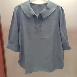 Latium HC06 구김없고 편한 앞반오픈 옆트임 7부 카라 셔츠블라우스 T2621bl02B