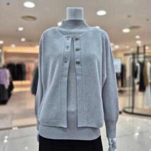 [데코]장인 울100% 가오리핏니트탑 셋업 가디건 P4G42KPO010_DG