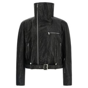 릭 오웬스 가죽 자켓 RR01F2766LBE09 Black