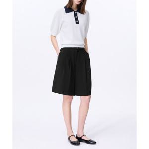 [쉬즈미스]카라 단추 반팔 니트 SSKPOP22290