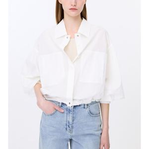 [쉬즈미스]루즈핏 패널 셔츠 SWWSTP21030