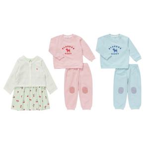 [블루독베이비](백일/돌/어린이집등원룩)상하/원피스3종세트중택1 46170-672-01-02-03Y