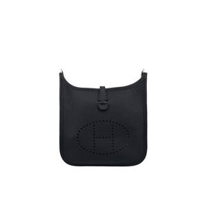 [엘러브] 새상품 에르메스 에블린23 블랙 은장 K각인 6HB0084