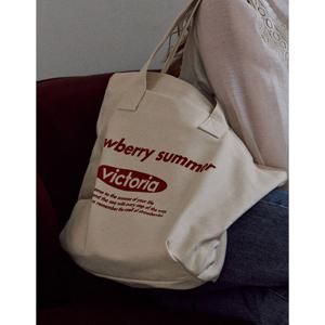 빅토리아 빅토리아 스트로베리 써머 코튼 쇼퍼백 (9225100-COTTON)